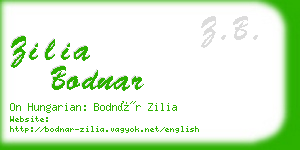 zilia bodnar business card